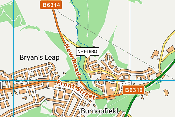 NE16 6BQ map - OS VectorMap District (Ordnance Survey)