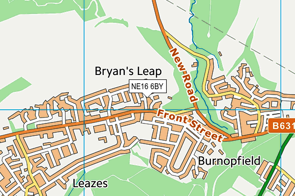 NE16 6BY map - OS VectorMap District (Ordnance Survey)