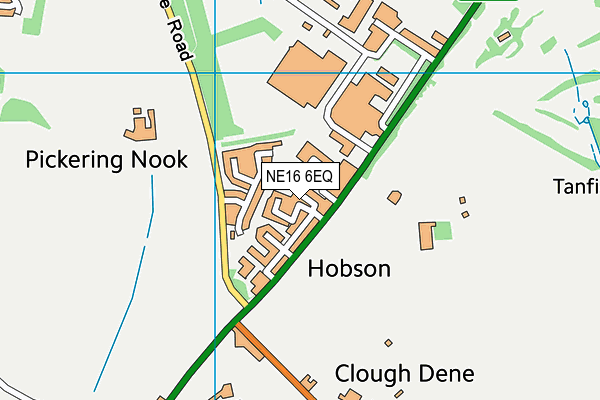 NE16 6EQ map - OS VectorMap District (Ordnance Survey)