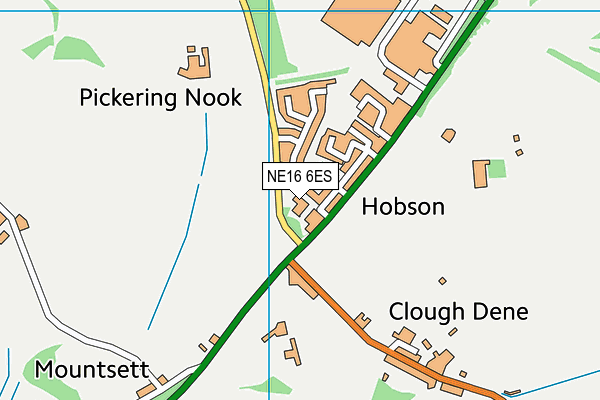 NE16 6ES map - OS VectorMap District (Ordnance Survey)