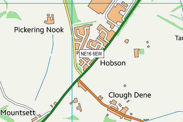 NE16 6EW map - OS VectorMap District (Ordnance Survey)