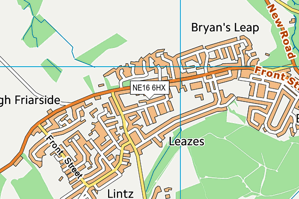 NE16 6HX map - OS VectorMap District (Ordnance Survey)