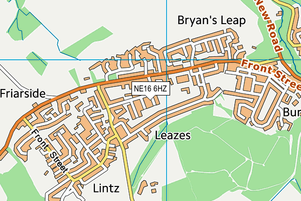 NE16 6HZ map - OS VectorMap District (Ordnance Survey)