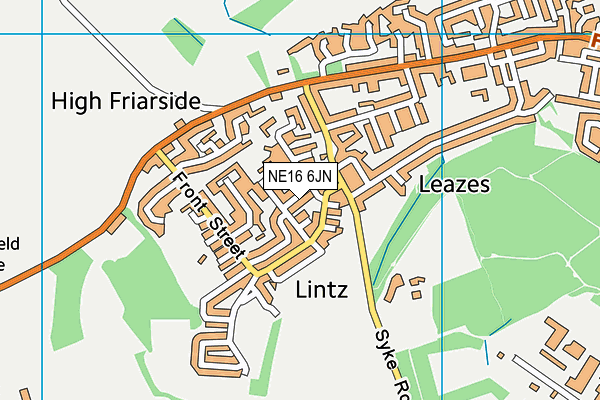 NE16 6JN map - OS VectorMap District (Ordnance Survey)