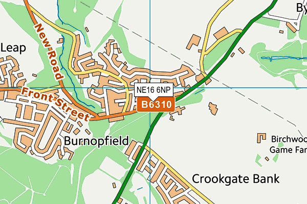 NE16 6NP map - OS VectorMap District (Ordnance Survey)