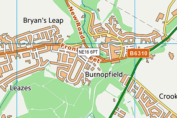 Burnopfield Primary School map (NE16 6PT) - OS VectorMap District (Ordnance Survey)