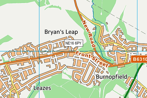 NE16 6PY map - OS VectorMap District (Ordnance Survey)