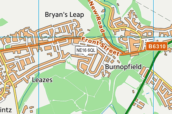 Burnopfield Cricket Club (Closed) map (NE16 6QL) - OS VectorMap District (Ordnance Survey)