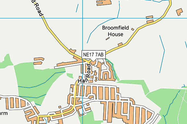 NE17 7AB map - OS VectorMap District (Ordnance Survey)