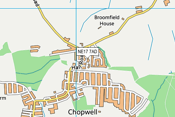 NE17 7AD map - OS VectorMap District (Ordnance Survey)