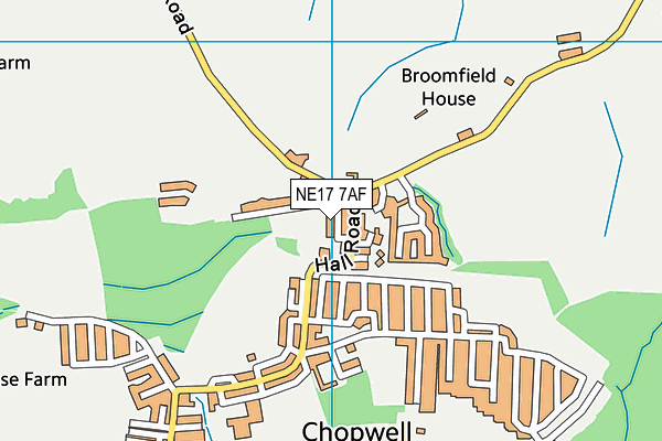 NE17 7AF map - OS VectorMap District (Ordnance Survey)