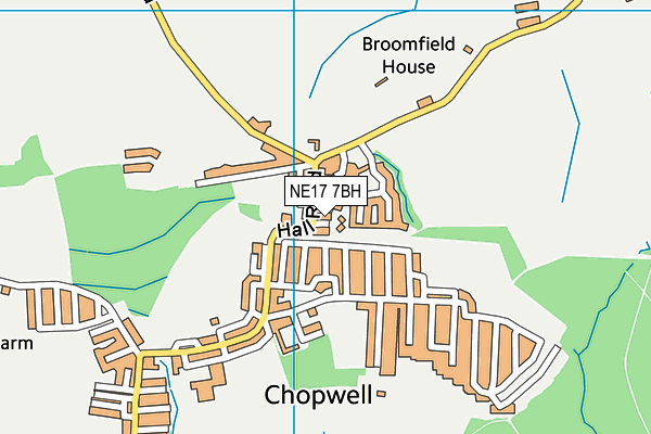 NE17 7BH map - OS VectorMap District (Ordnance Survey)