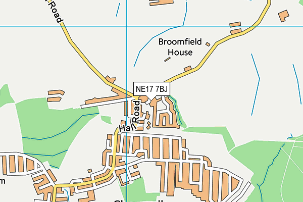NE17 7BJ map - OS VectorMap District (Ordnance Survey)