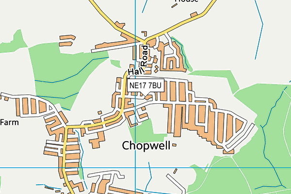 NE17 7BU map - OS VectorMap District (Ordnance Survey)