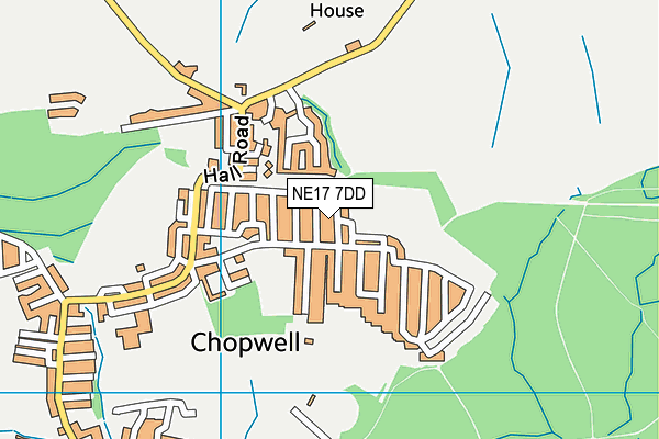NE17 7DD map - OS VectorMap District (Ordnance Survey)