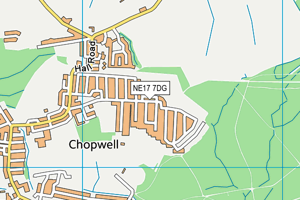 NE17 7DG map - OS VectorMap District (Ordnance Survey)