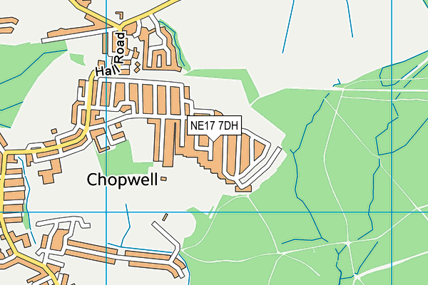 NE17 7DH map - OS VectorMap District (Ordnance Survey)