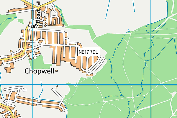 NE17 7DL map - OS VectorMap District (Ordnance Survey)