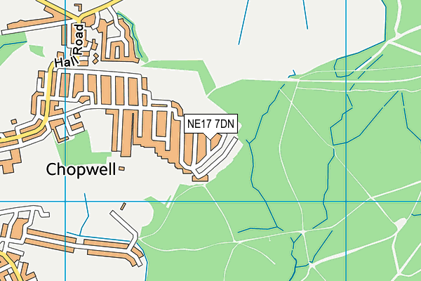 NE17 7DN map - OS VectorMap District (Ordnance Survey)