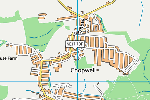 NE17 7DP map - OS VectorMap District (Ordnance Survey)