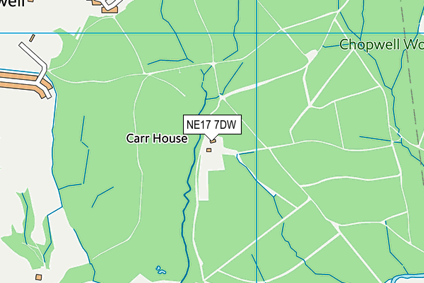NE17 7DW map - OS VectorMap District (Ordnance Survey)