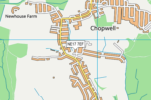 NE17 7EF map - OS VectorMap District (Ordnance Survey)