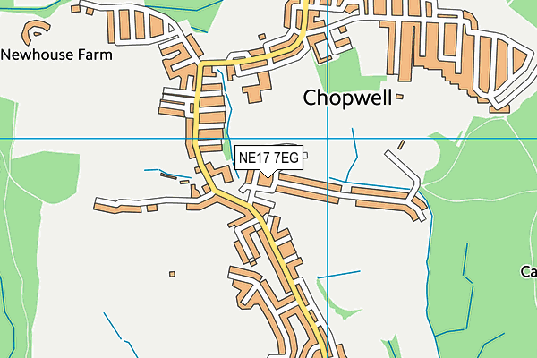 NE17 7EG map - OS VectorMap District (Ordnance Survey)