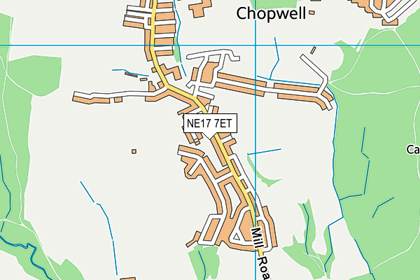 NE17 7ET map - OS VectorMap District (Ordnance Survey)