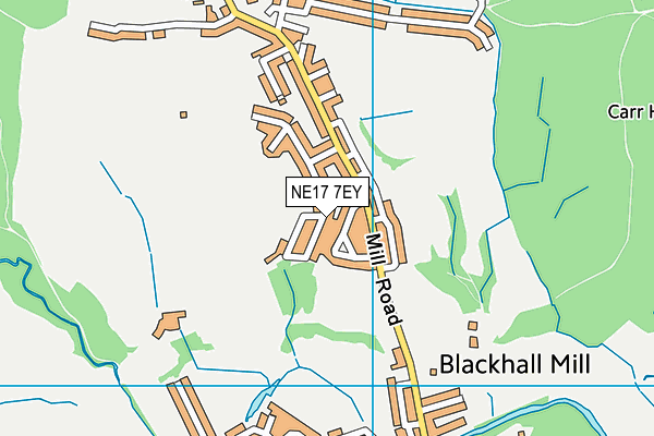 NE17 7EY map - OS VectorMap District (Ordnance Survey)