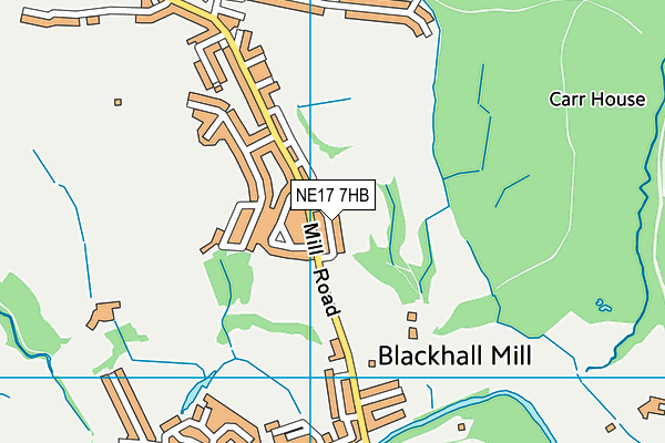 NE17 7HB map - OS VectorMap District (Ordnance Survey)