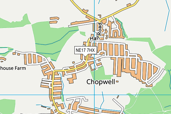 NE17 7HX map - OS VectorMap District (Ordnance Survey)