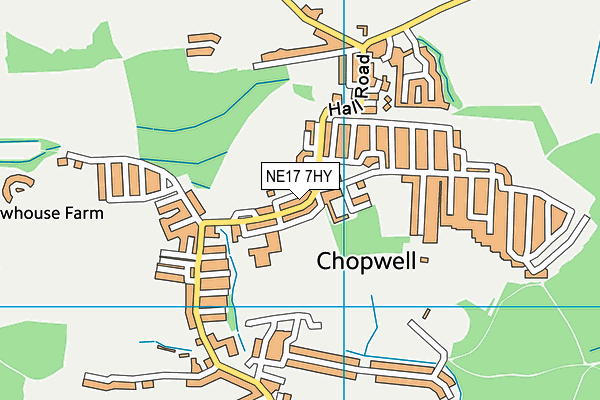 NE17 7HY map - OS VectorMap District (Ordnance Survey)