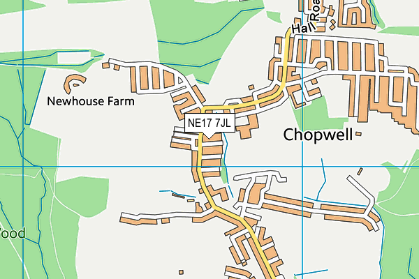 NE17 7JL map - OS VectorMap District (Ordnance Survey)