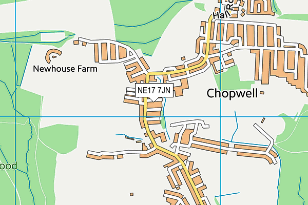 NE17 7JN map - OS VectorMap District (Ordnance Survey)