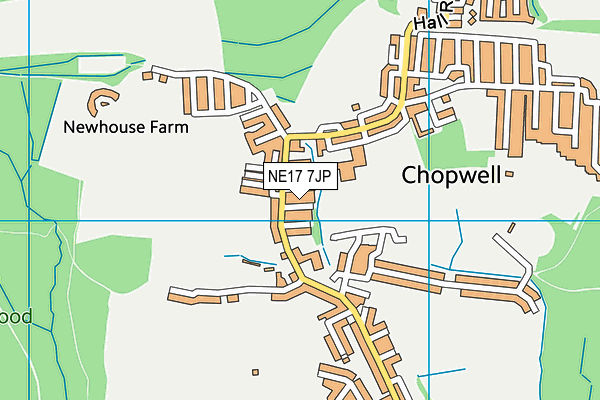 NE17 7JP map - OS VectorMap District (Ordnance Survey)