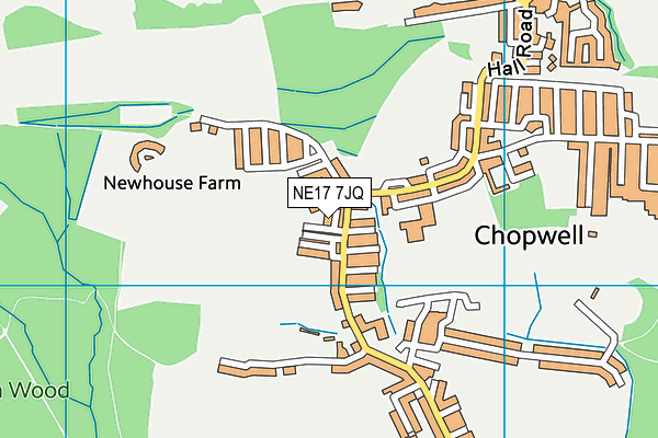 NE17 7JQ map - OS VectorMap District (Ordnance Survey)