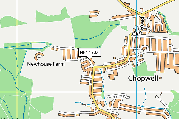 NE17 7JZ map - OS VectorMap District (Ordnance Survey)