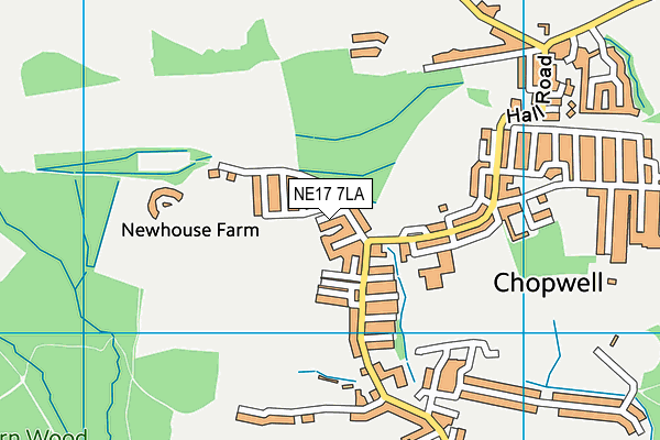 NE17 7LA map - OS VectorMap District (Ordnance Survey)