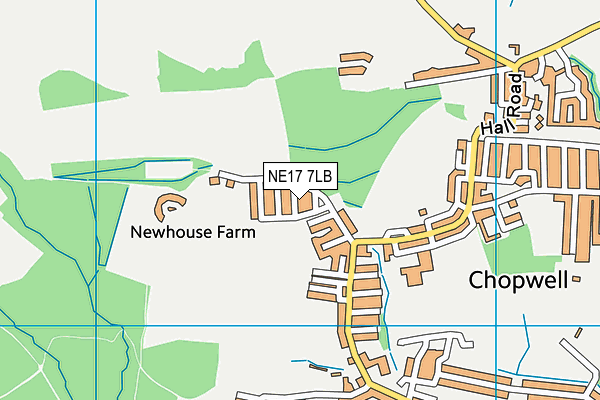 NE17 7LB map - OS VectorMap District (Ordnance Survey)