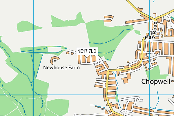 NE17 7LD map - OS VectorMap District (Ordnance Survey)