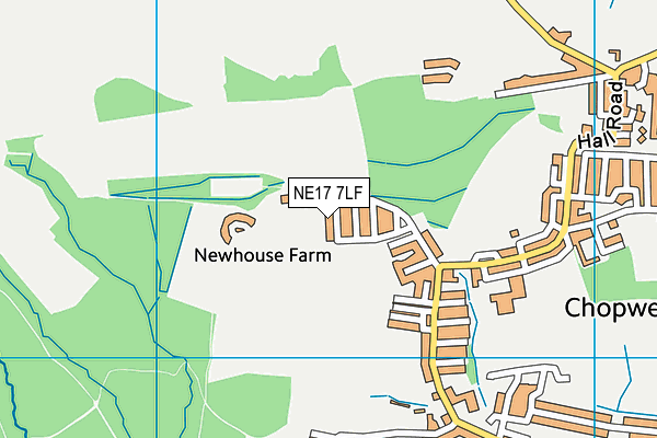 NE17 7LF map - OS VectorMap District (Ordnance Survey)