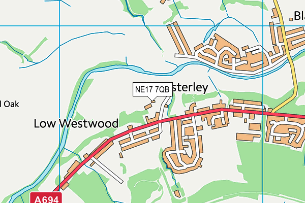 NE17 7QB map - OS VectorMap District (Ordnance Survey)