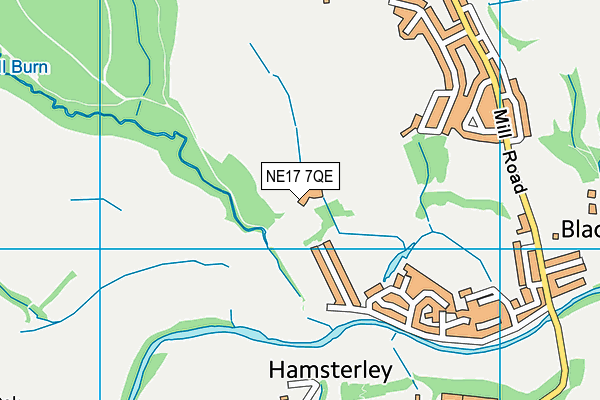 NE17 7QE map - OS VectorMap District (Ordnance Survey)