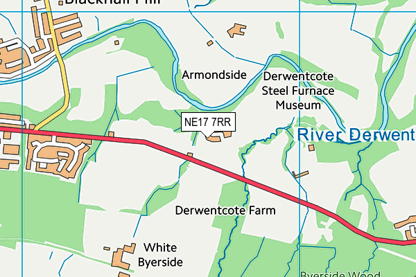 NE17 7RR map - OS VectorMap District (Ordnance Survey)