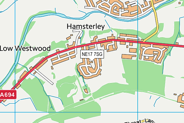 NE17 7SG map - OS VectorMap District (Ordnance Survey)