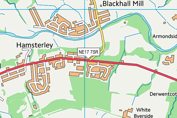 NE17 7SR map - OS VectorMap District (Ordnance Survey)