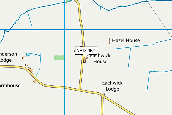 NE18 0BD map - OS VectorMap District (Ordnance Survey)