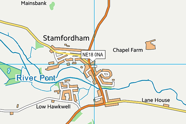Stamfordham Primary School map (NE18 0NA) - OS VectorMap District (Ordnance Survey)