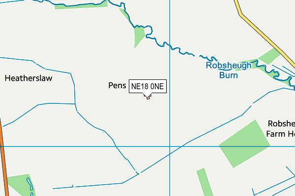 NE18 0NE map - OS VectorMap District (Ordnance Survey)