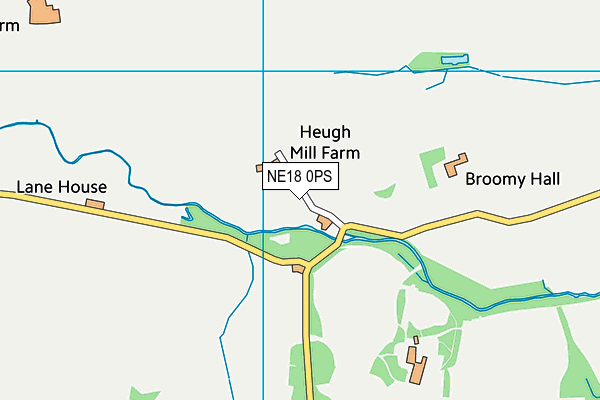 NE18 0PS map - OS VectorMap District (Ordnance Survey)